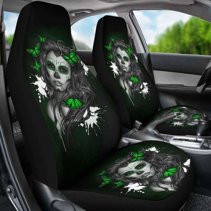 Set Seat Cover Sugar Skulls