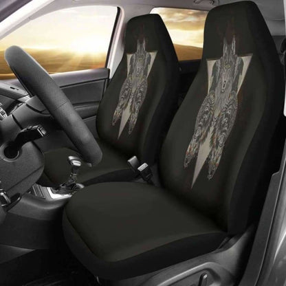 Indians Wolf Skull Car Seat Covers