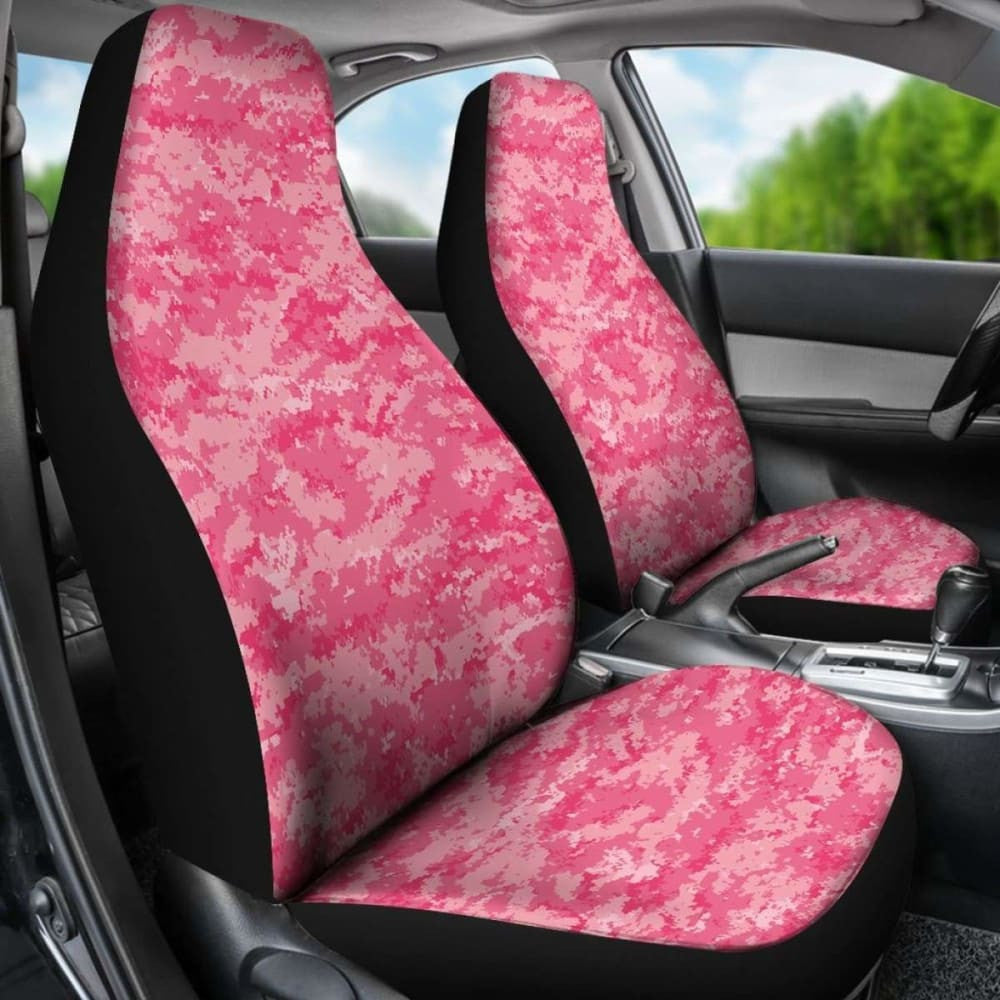 Pink Digital Camo Car Seat Cover