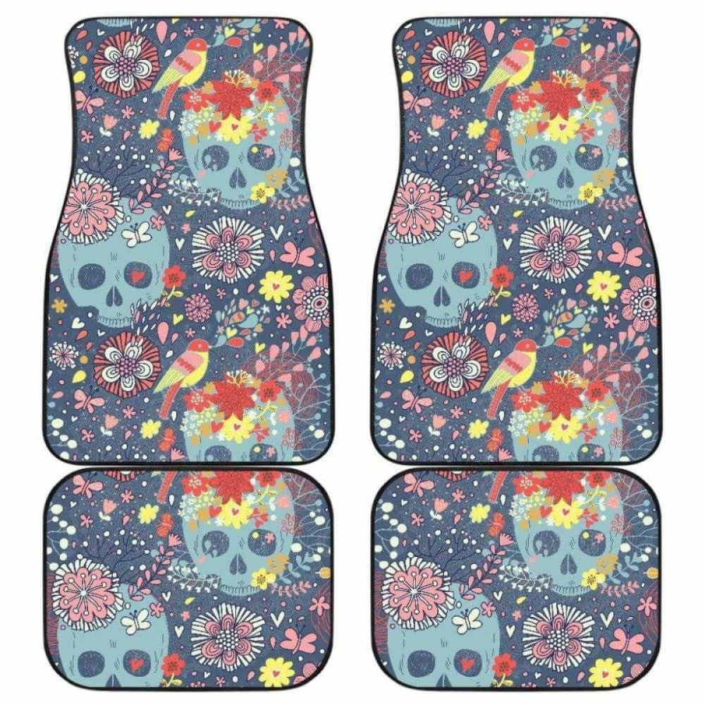 Set Of Pcs Sugar Skull Car Mats