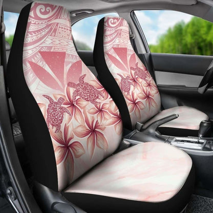 Hawaii Turtle Kanaka Plumeria Polynesian Pink Car Set Covers - New - Awesome