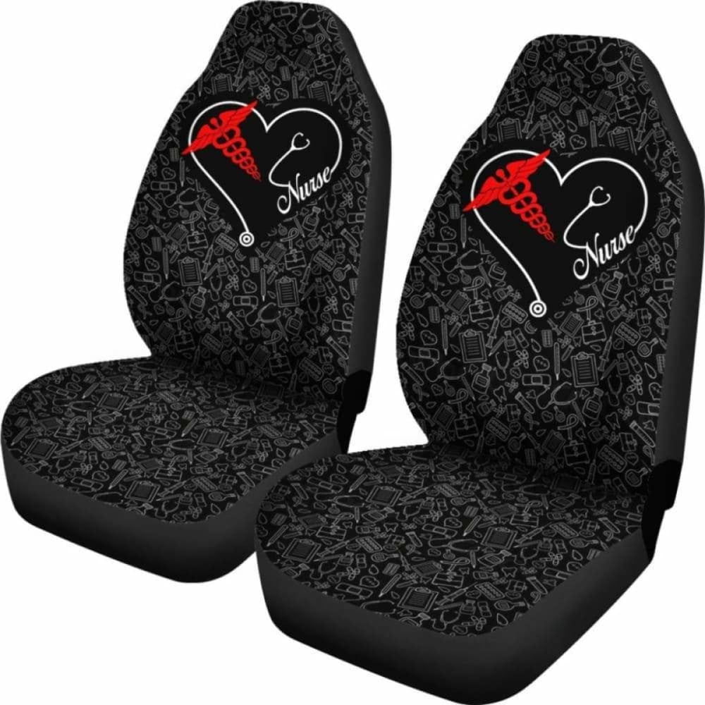 Nurse Heart - Car Seat Covers (Set of)
