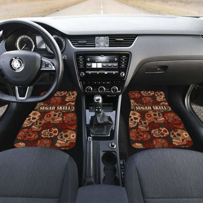 Set Of Pcs Sugar Skull Car Mats