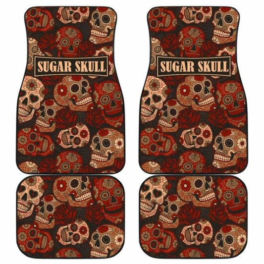 Set Of Pcs Sugar Skull Car Mats