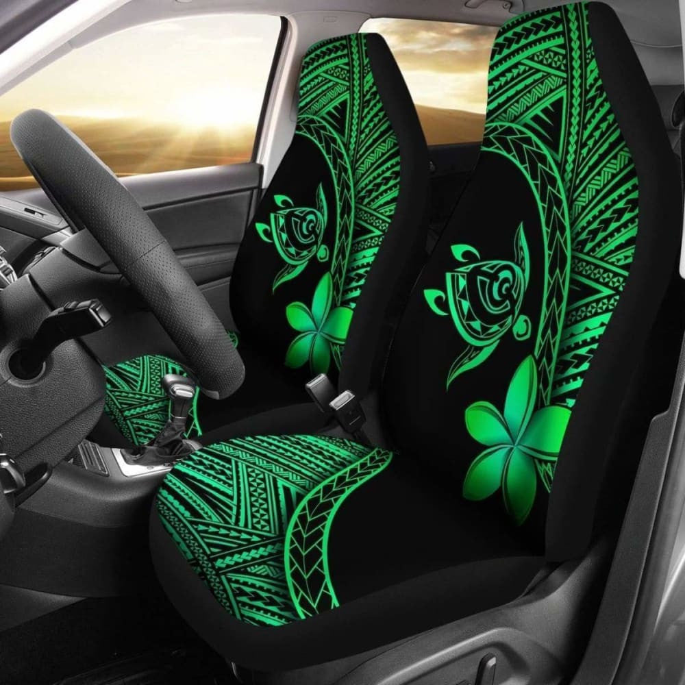 Alohawaii Car Seat Covers - Hawaii Turtle Plumeria Green - New