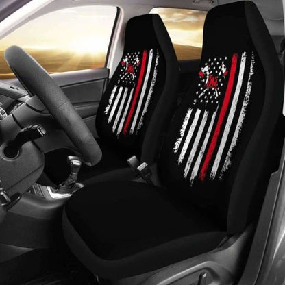 FireFighter Axe Flag Car Seat Covers