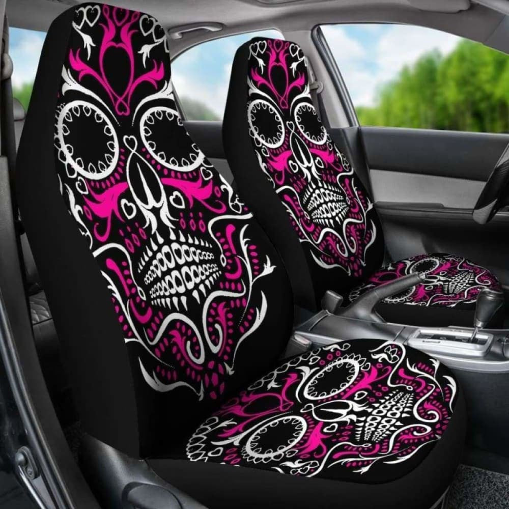 Set Seat Cover Sugar Skulls