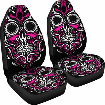 Set Seat Cover Sugar Skulls