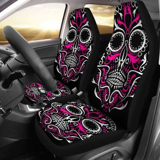 Set Seat Cover Sugar Skulls