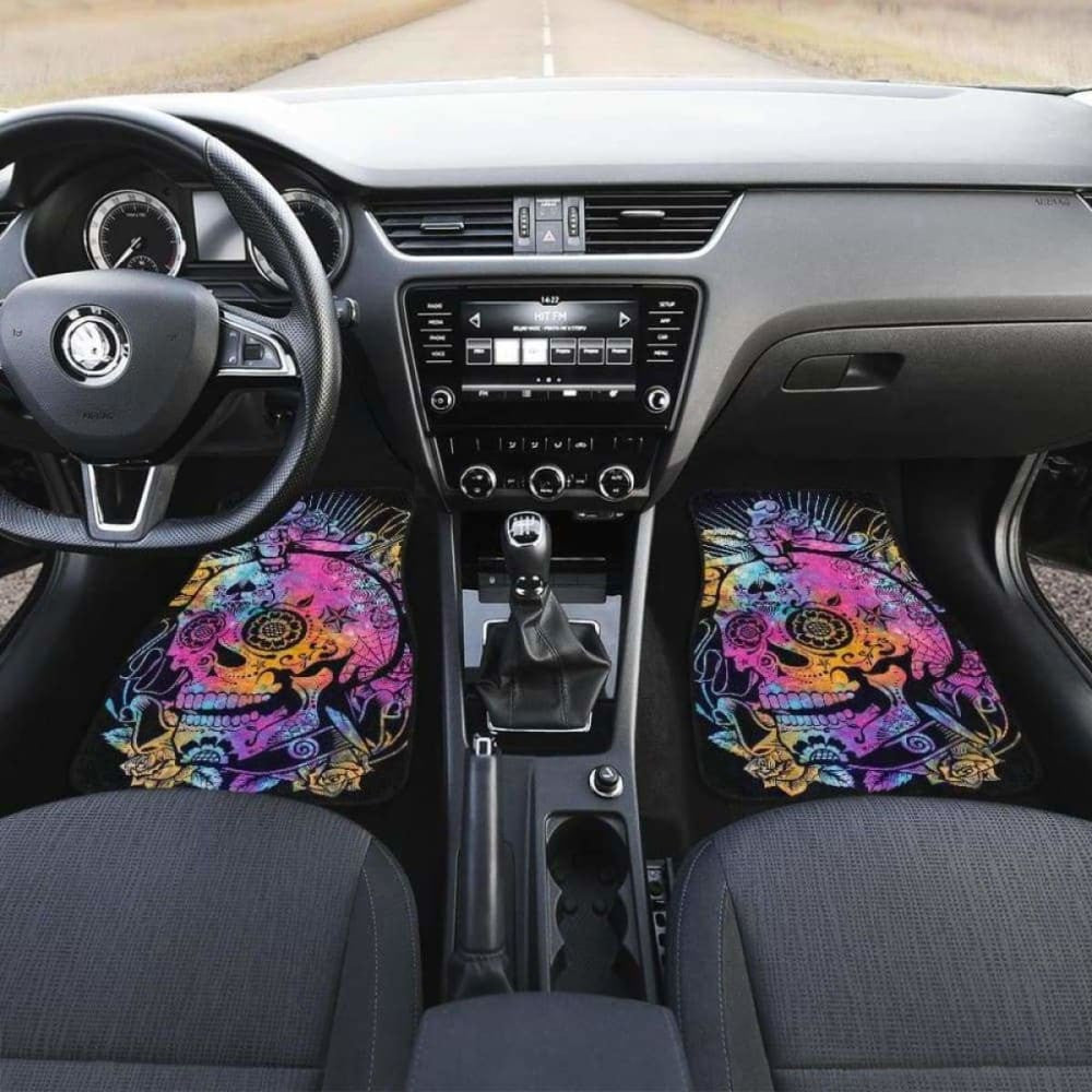 Set Of Pcs Sugar Skull Car Mats