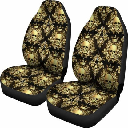 Set Of Pcs Rose Skull Car Seat Covers