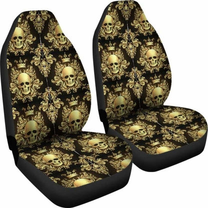 Set Of Pcs Rose Skull Car Seat Covers