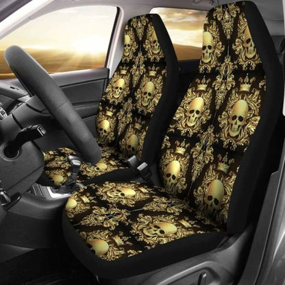 Set Of Pcs Rose Skull Car Seat Covers