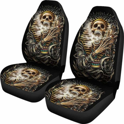 Set Of Gothic Skull Car Seat Covers