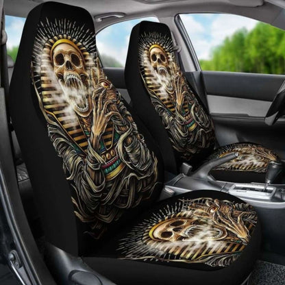 Set Of Gothic Skull Car Seat Covers