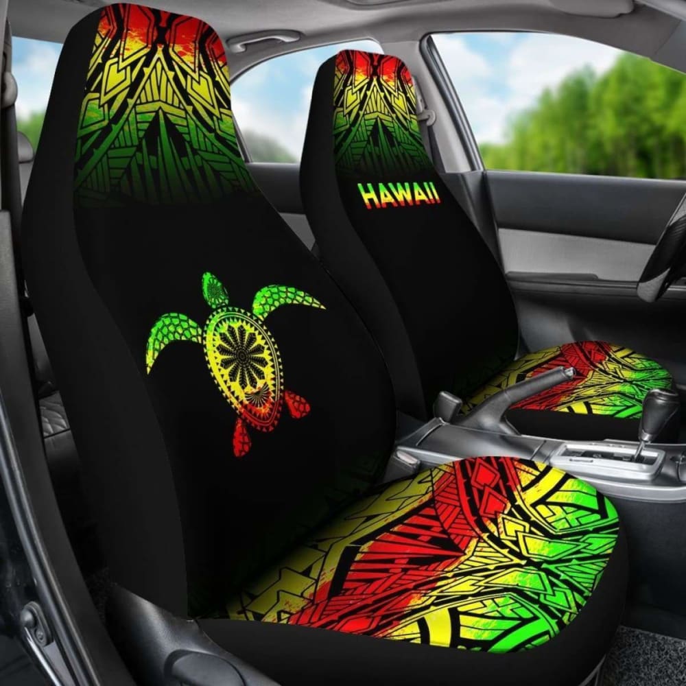 Polynesian Hawaii Turtle Car Seat Covers Fog Reggae New
