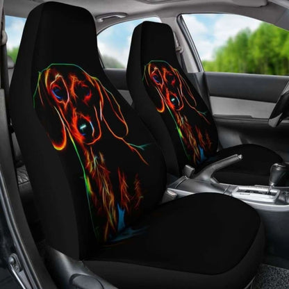 Colorful Dachshund Car Seat Cover