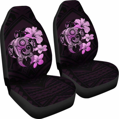 Hibiscus Plumeria Mix Polynesian Pink Turtle Car Seat Covers - New - Awesome