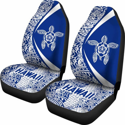 Hawaii Tribal Turtle Hibiscus Car Seat Covers Blue New