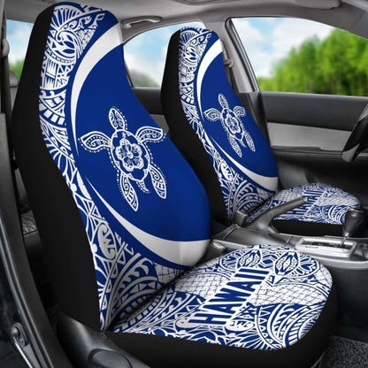 Hawaii Tribal Turtle Hibiscus Car Seat Covers Blue New