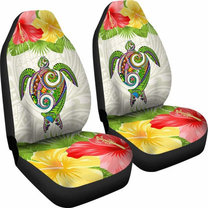 Polynesian Hawaii Car Seat Covers Turtle Colorful - New