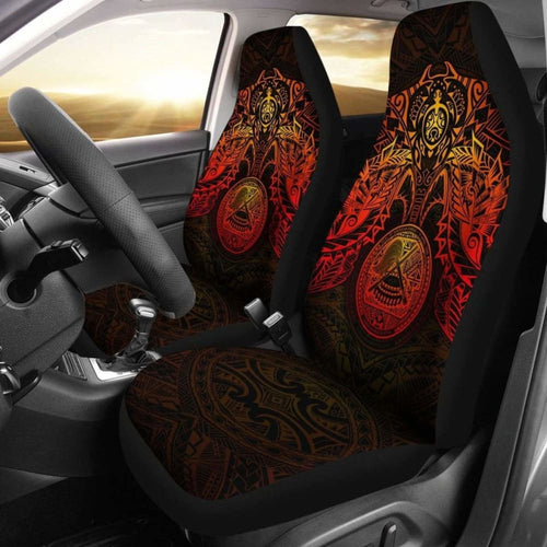 American Samoa Car Seat Covers - American Samoa Seal Red Turtle Manta Ray - Amazing