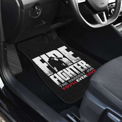 Firefighter Front And Back Car Mats Set Of