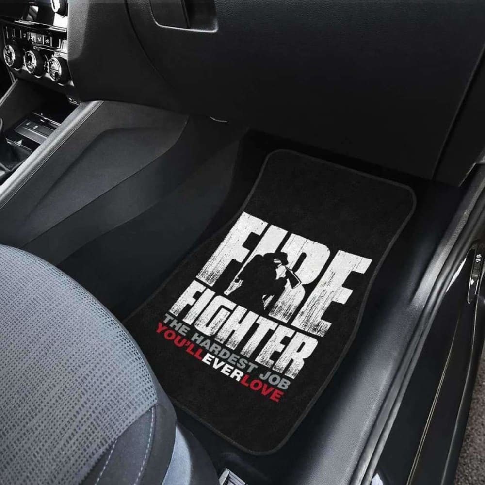 Firefighter Front And Back Car Mats Set Of
