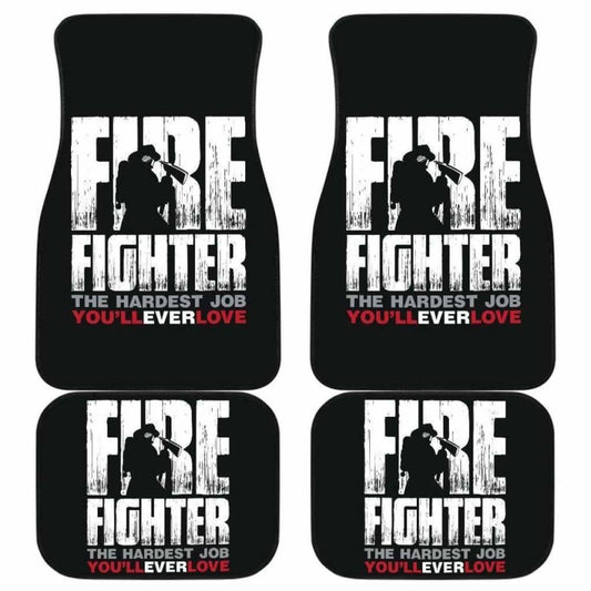 Firefighter Front And Back Car Mats Set Of