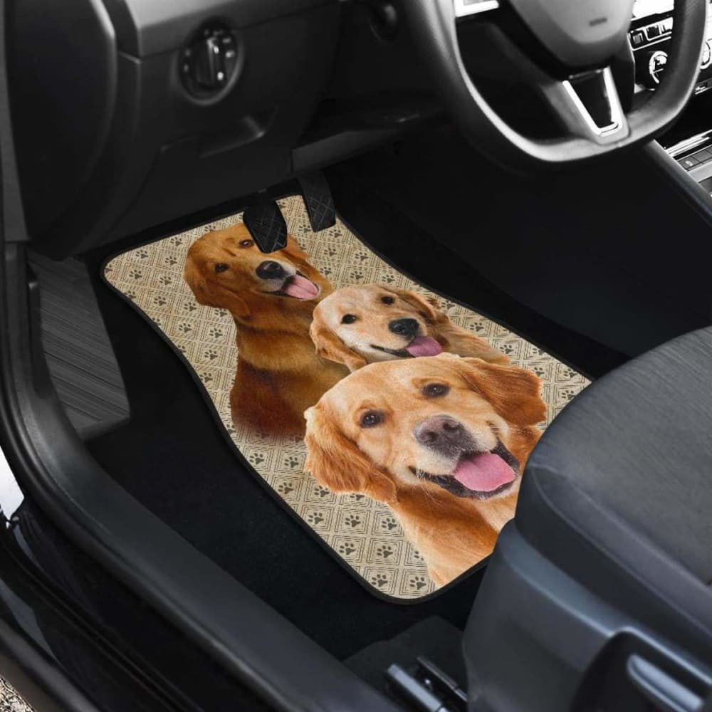 Golden Retriever Car Floor Mats For Golden Dog Lover