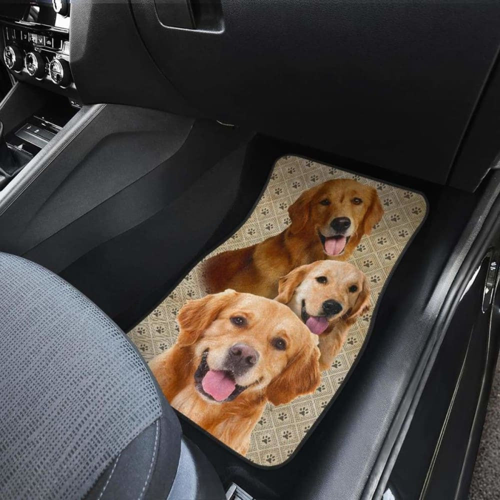 Golden Retriever Car Floor Mats For Golden Dog Lover