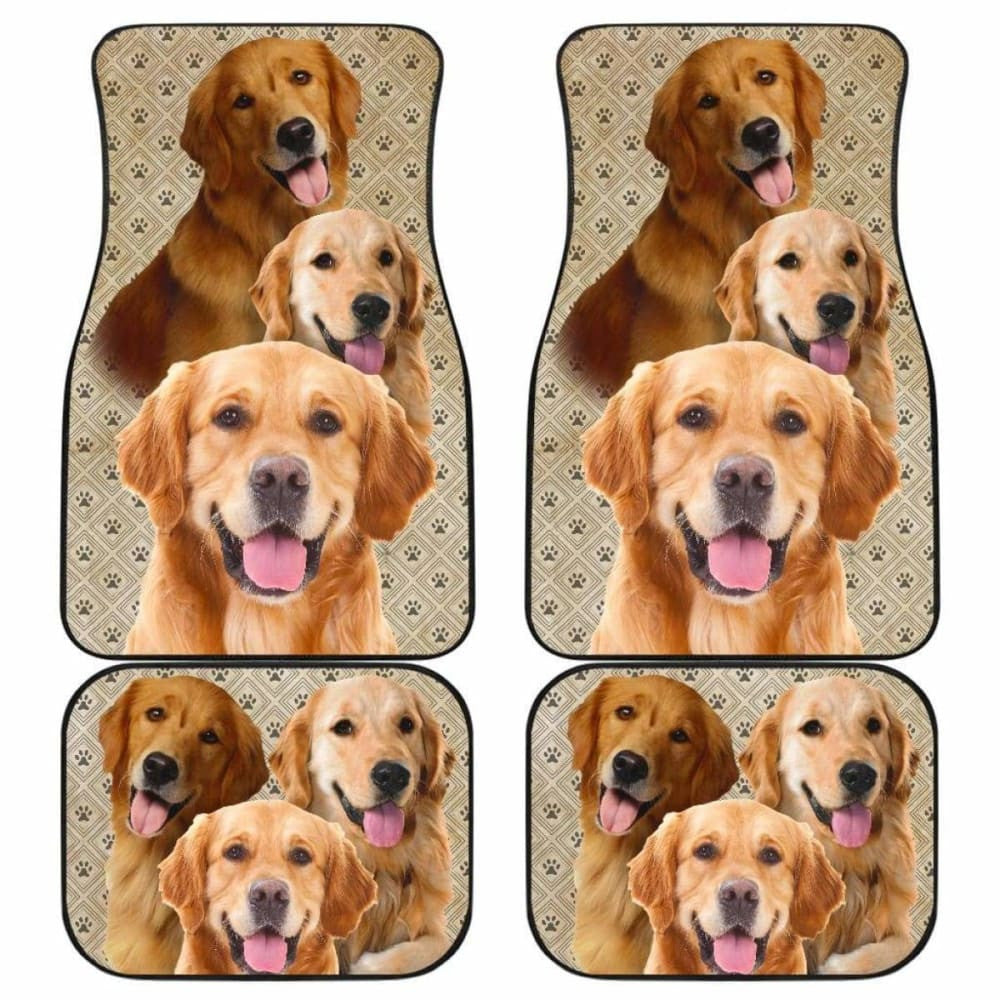 Golden Retriever Car Floor Mats For Golden Dog Lover