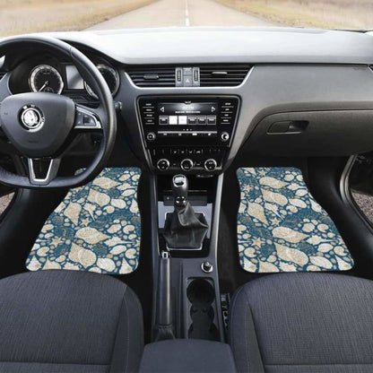 Shell Polynesian Tribal Design Pattern Front And Back Car Mats
