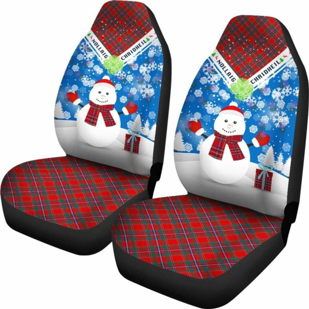 Scotland Christmas Thistle Car Seat Covers Nollaig Chridheil Style Snowman K