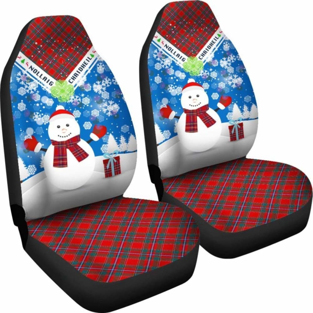 Scotland Christmas Thistle Car Seat Covers Nollaig Chridheil Style Snowman K