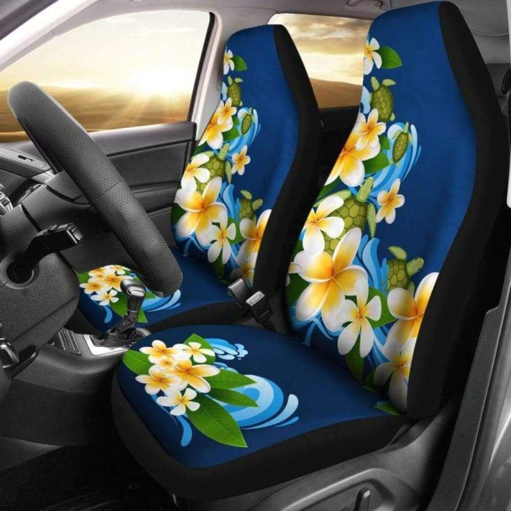 Hawaii Turtle Plumeria Car Seat Covers