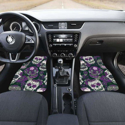 Gretta Skully Car Mats - Sugar Skull - Purple