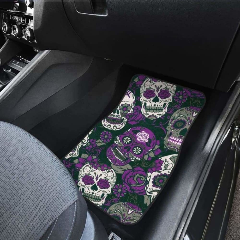 Gretta Skully Car Mats - Sugar Skull - Purple