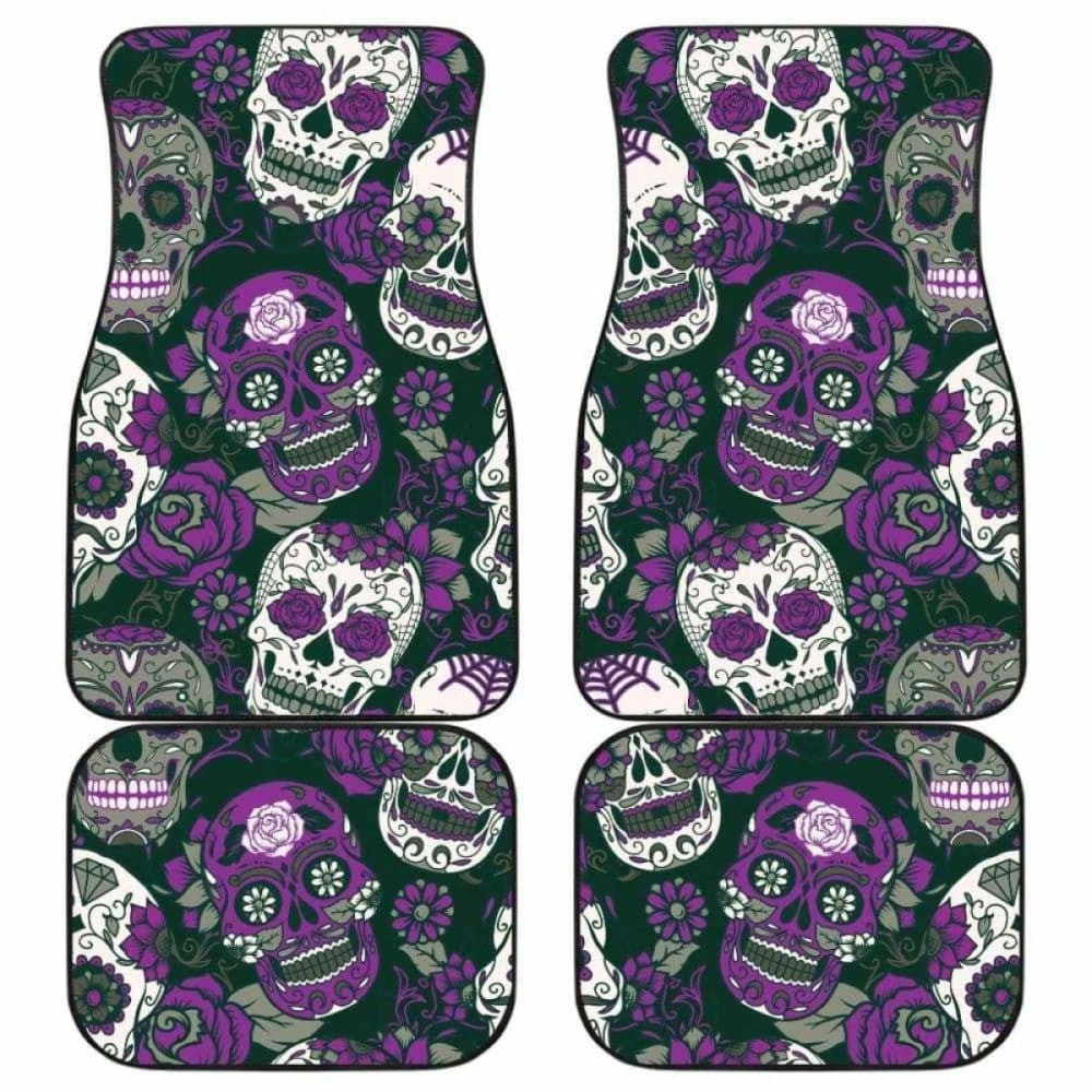 Gretta Skully Car Mats - Sugar Skull - Purple