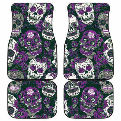 Gretta Skully Car Mats - Sugar Skull - Purple