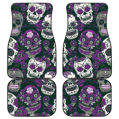 Gretta Skully Car Mats - Sugar Skull - Purple