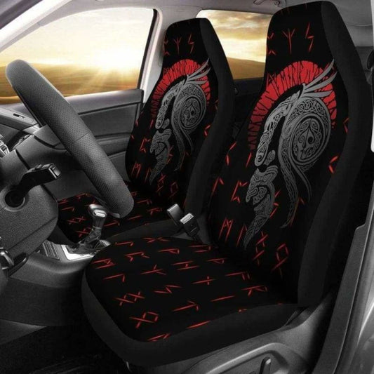 Viking Odin God Of War Rune Car Seat Covers