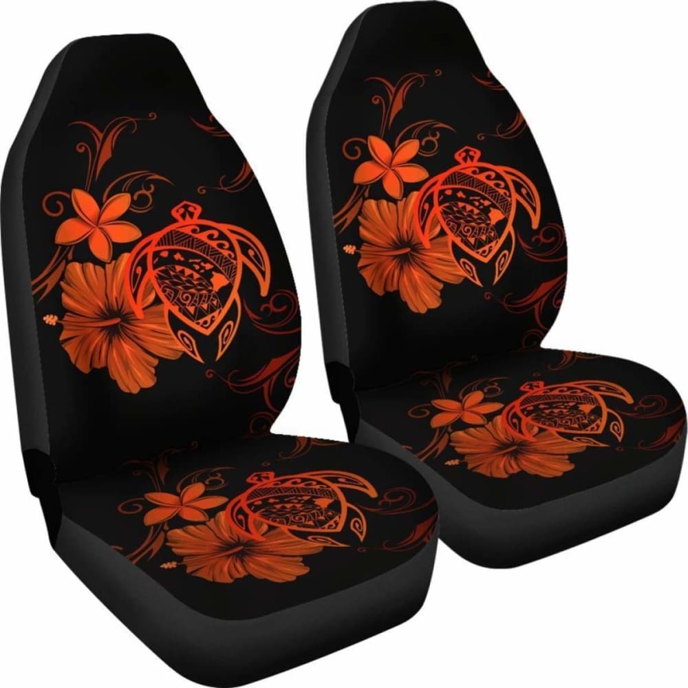 Hawaii Turtle Hibiscus Poly Orange Car Seat Covers - New - Awesome