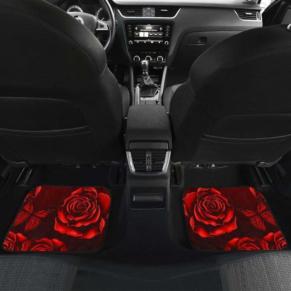 Calavera Girl - Red - Front and Back Car Floor Mats