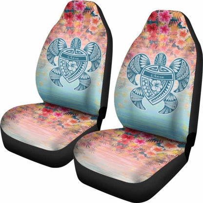 Hawaii Turtle Ohana Stary Night Hibiscus Car Set Cover - New - Awesome