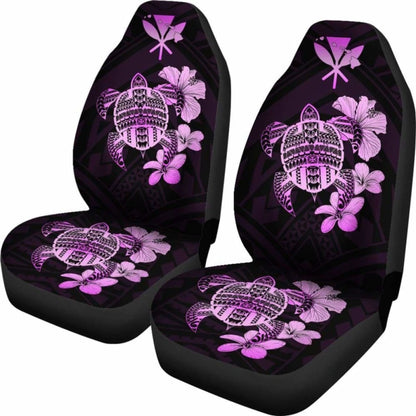 Hawaiian Kanaka Hibiscus Plumeria Mix Polynesian Turtle Car Seat Covers Pink New Awesome