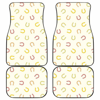 Horseshoes Pattern Print Design  Front And Back Car Mats