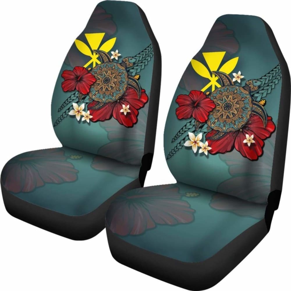Kanaka Maoli (Hawaiian) Car Seat Covers Blue Turtle Tribal Amazing