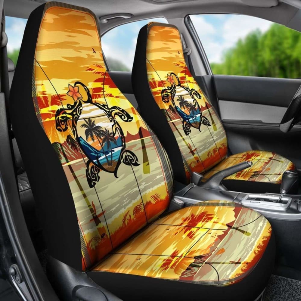 Hawaii Turtle Coconut Tree Car Seat Covers - New - Awesome