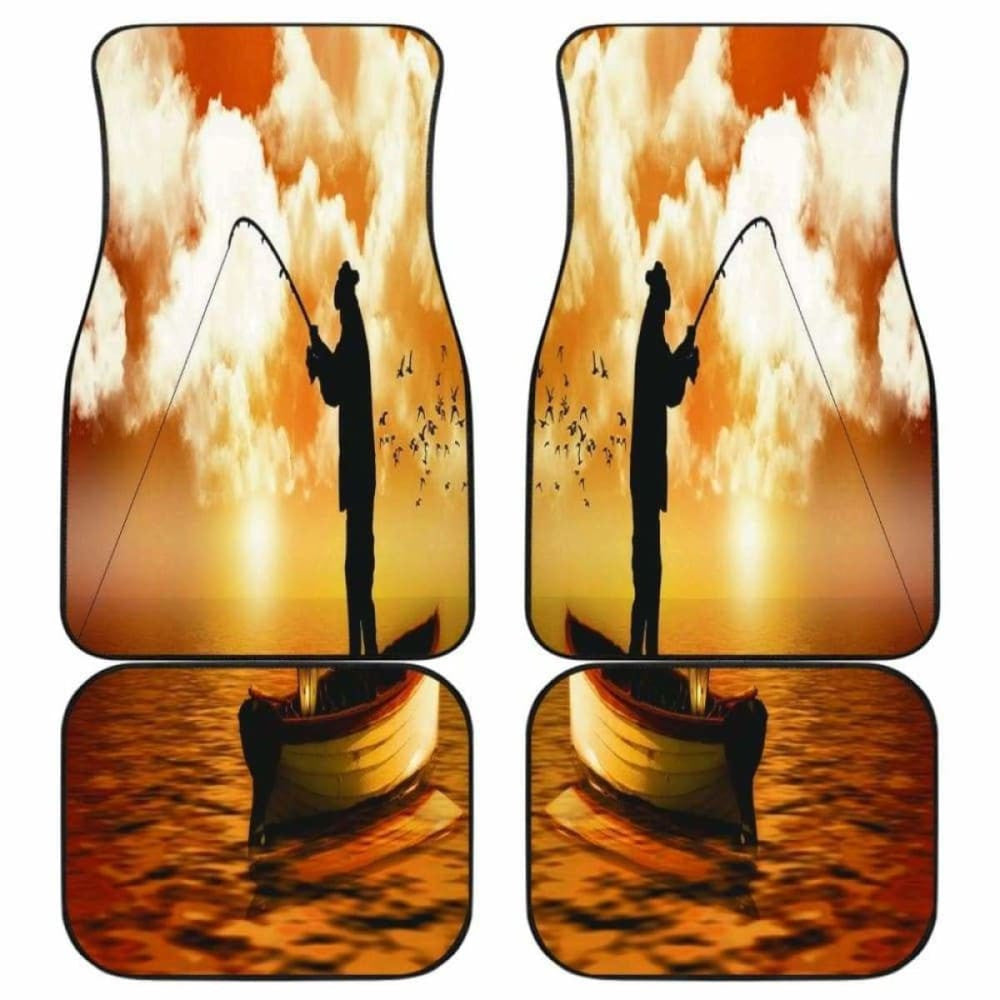 Fishing Is Life Front And Back Car Mats
